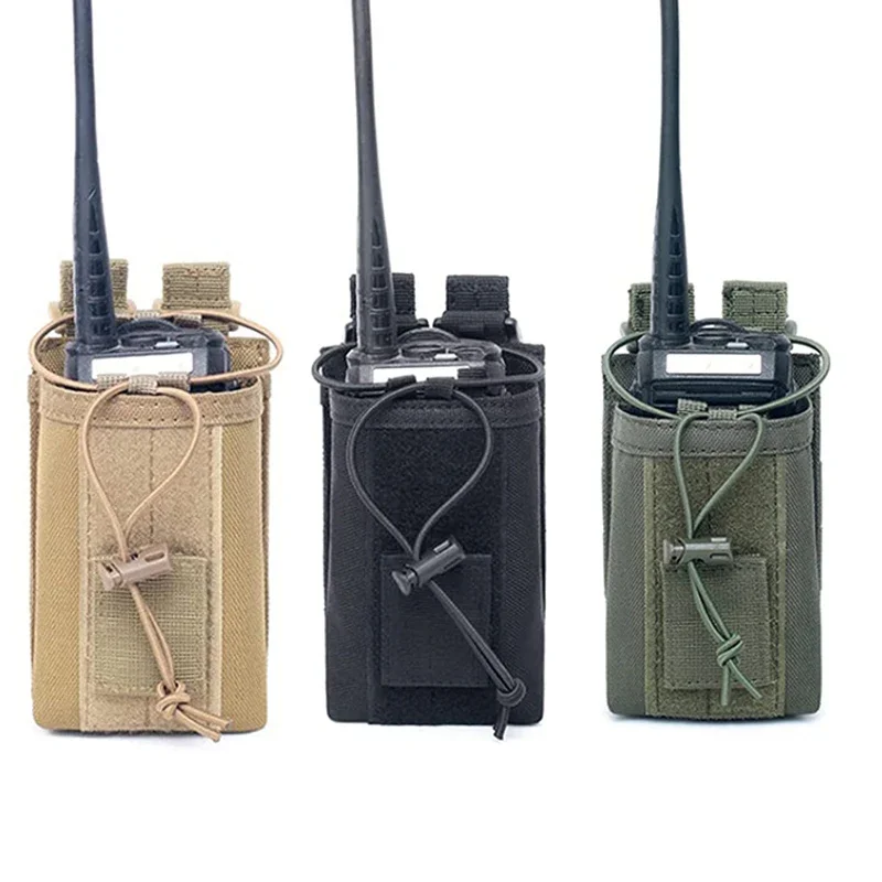 Bolsa táctica Molle para Walkie Talkie, riñonera, soporte de bolsillo, funda para interfono portátil, bolsa de transporte para caza y Camping - imagen 4