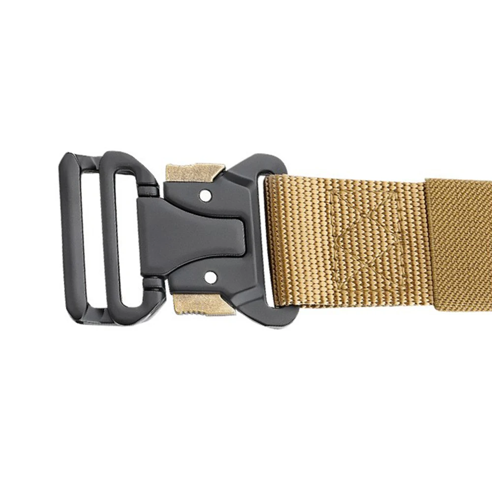 Nuevo Cinturón táctico para hombre, cinturón de trabajo informal tejido de poliéster, cinturón con hebilla rápida para exteriores - imagen 4
