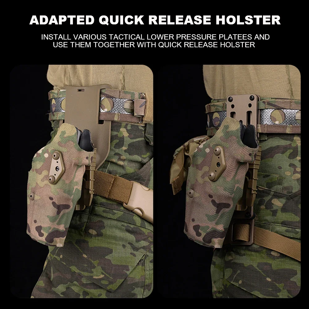 Cinturón táctico Militar 2 en 1, cinturón Molle Bison de alta calidad, hebilla de Metal de liberación rápida, equipo especial del ejército para caza de combate y Airsoft - imagen 5