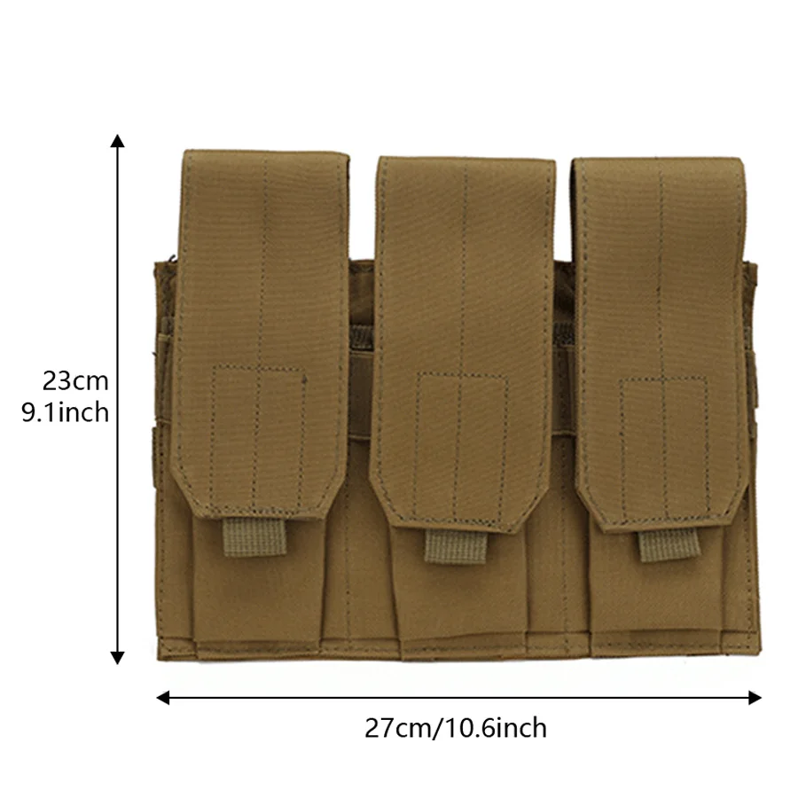 Bolsa de entrenamiento al aire libre con triple clip, chaleco de campo Molle, accesorio, miscelánea, bolsa de almacenamiento, walkie talkie - imagen 4