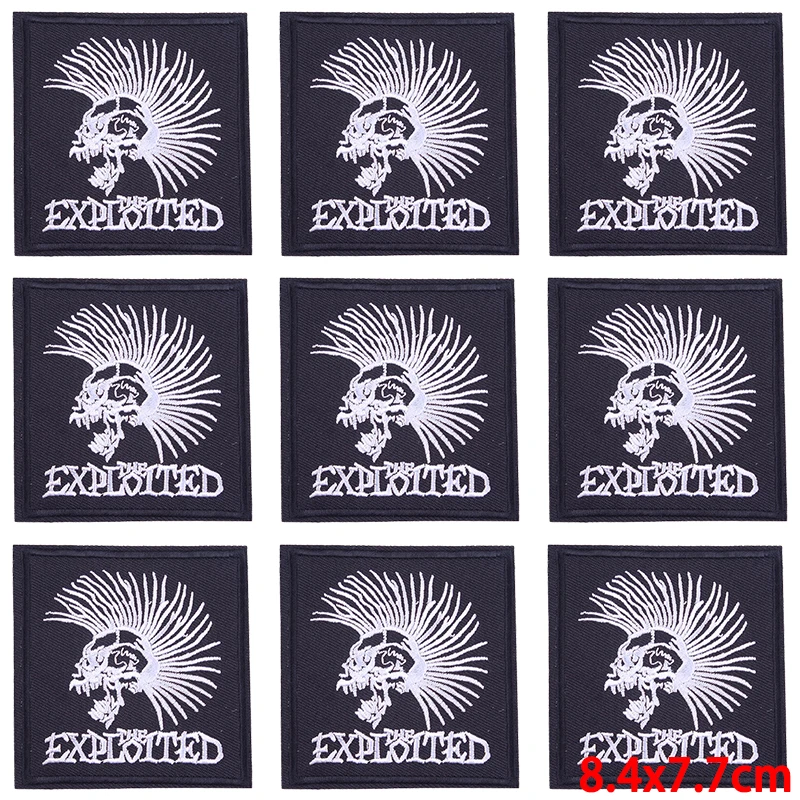 Parche bordado de banda de Rock para ropa, parches termoadhesivos para ropa, pegatina de bordado Punk de música, 10 unidades por lote - imagen 5