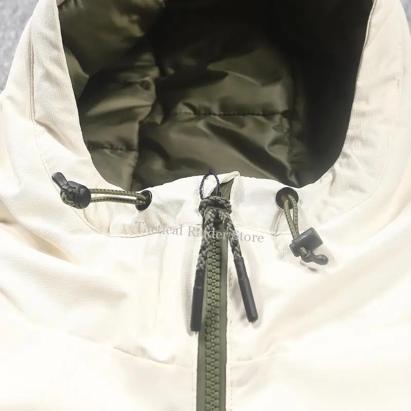 Chaqueta impermeable de invierno capucha algodón cremallera laminada - imagen 5