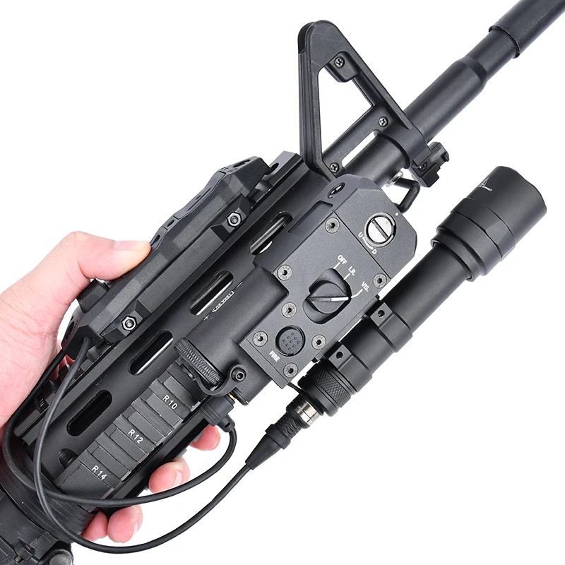 WADSN táctico CQBL rojo/verde/azul/IR láser y Mod Surefir con interruptor remoto Dual Fucntion para luz de caza Airsoft - imagen 3