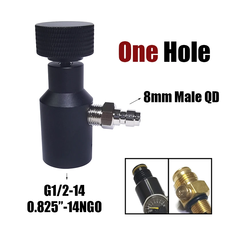 Adaptador de llenado Universal HPA de bobina marcadora, línea de manguera remota, tanque de CO2 UFA de alta presión, encendido/apagado ASA G1/2 - imagen 5