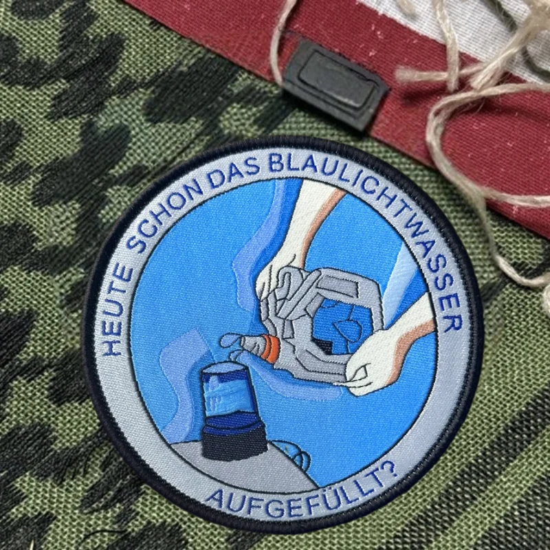 Parche de etiqueta tejida para hervidor de agua, chaleco táctico con gancho y bucle, insignia de moral, mochila, pegatina decorativa, parches para brazalete para ropa - imagen 2