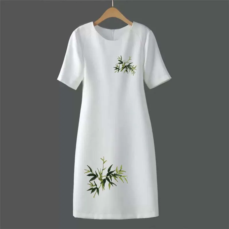 Parche bordado floral bambú verde termoadhesivo para planchar - imagen 5