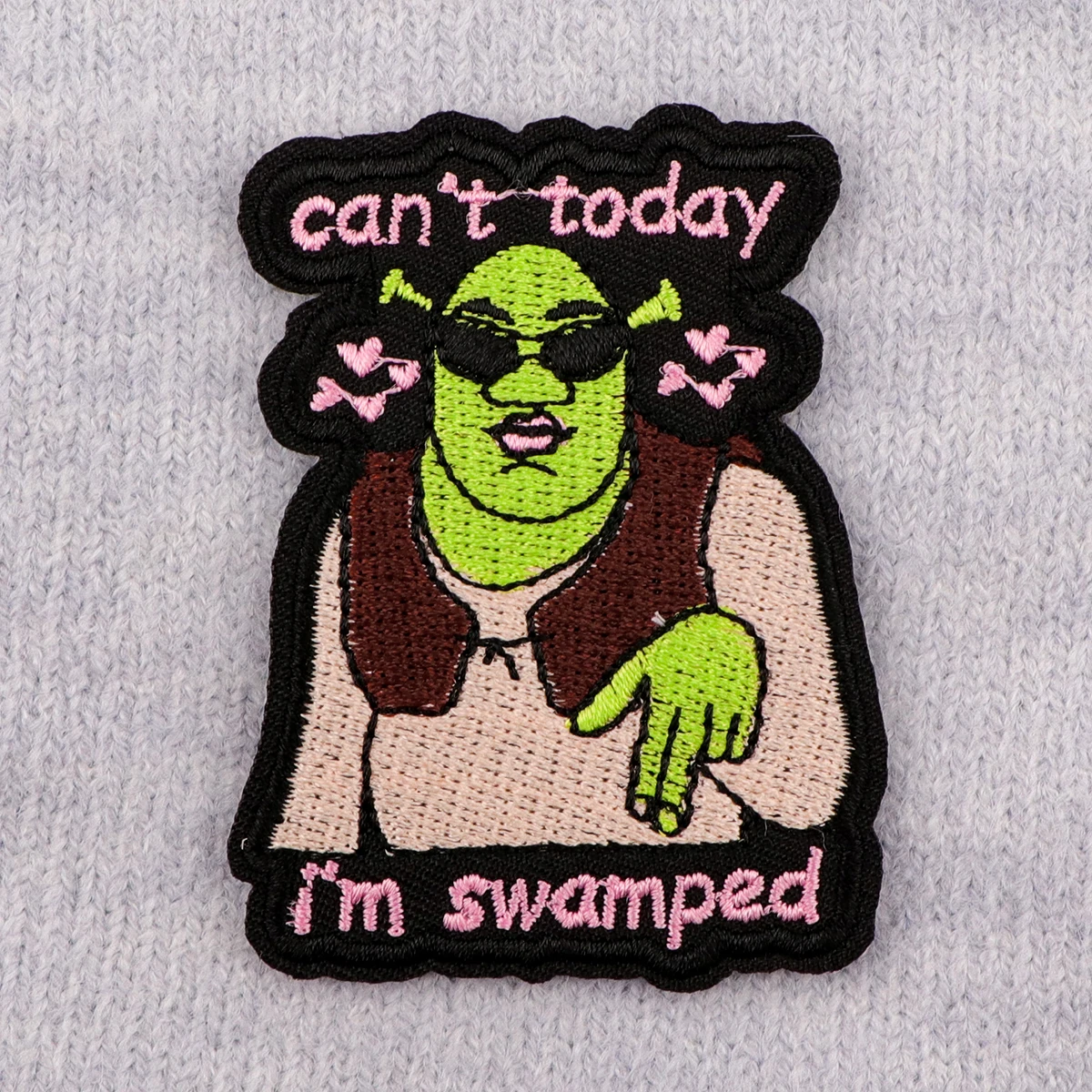 lata  Parches 't today para ropa, parches bordados con plancha de dibujos animados divertidos para ropa, accesorio de apliques de rayas DIY - imagen 2