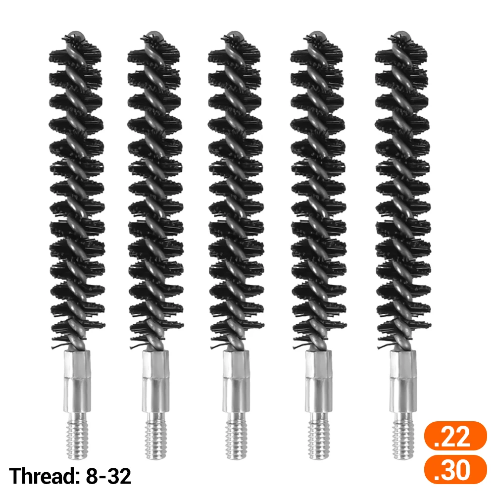 Cabezal de cepillo de limpieza de pistola, 5 uds., 22.30, cepillos de limpieza de orificio de pistola, Rifle, pistola, escopeta, herramienta de limpieza de pistola de caza, accesorio de caza