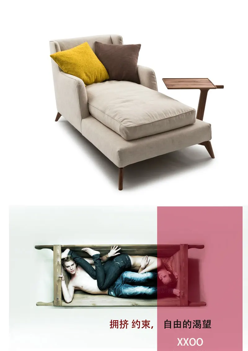 Sofá de lujo, sillón, silla individual nórdica, silla de ocio, sillón de hotel, silla de tigre, silla de concubina imperial - imagen 2