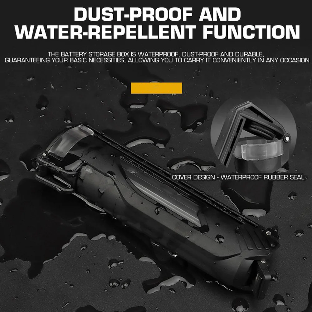 Estuche de almacenamiento de batería táctica, resistente al agua, baterías CR123/AAA/AA, caja de herramientas para acampar y cazar al aire libre, chaleco MOLLE, equipo portátil - imagen 5
