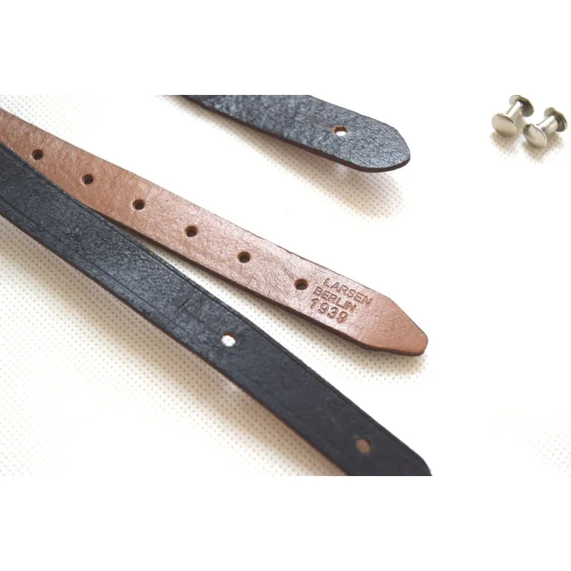 Casco alemán M35 M40 M42, correa para la barbilla de cuero negro, accesorio táctico - imagen 2