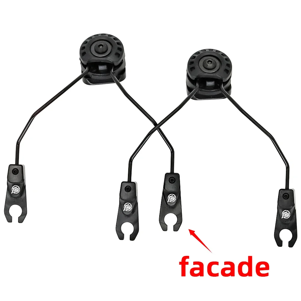 Soporte de casco táctico, adaptador de riel de arco para auriculares MSA SORDIN Airsoft, auriculares de tiro, orejeras electrónicas, BK - imagen 3