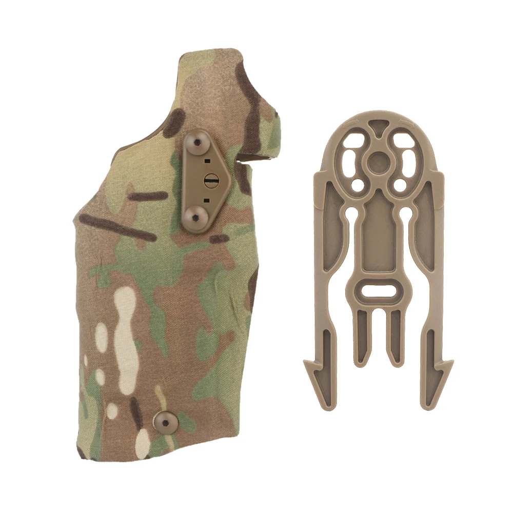 Funda táctica envuelta de nailon 6354DO, horquilla de bloqueo de liberación rápida, Glock, Compatible con G17 G19 con X300 X300U, arma ligera - imagen 3