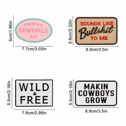 Parches bordados termoadhesivos letras decorativas para chaquetas y bolsas