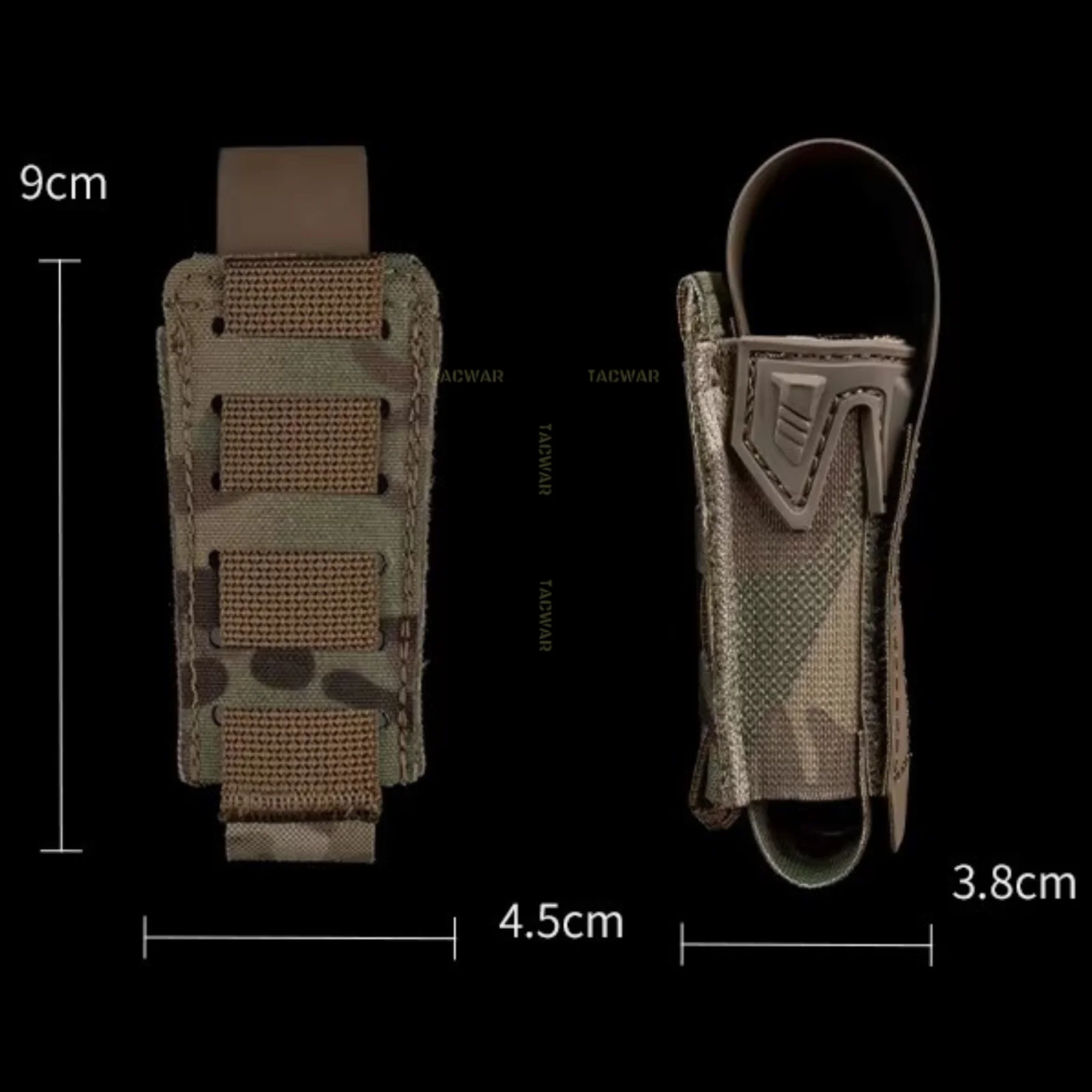 Bolsa portapistola MOLLE con solapa extraíble para linterna - imagen 2