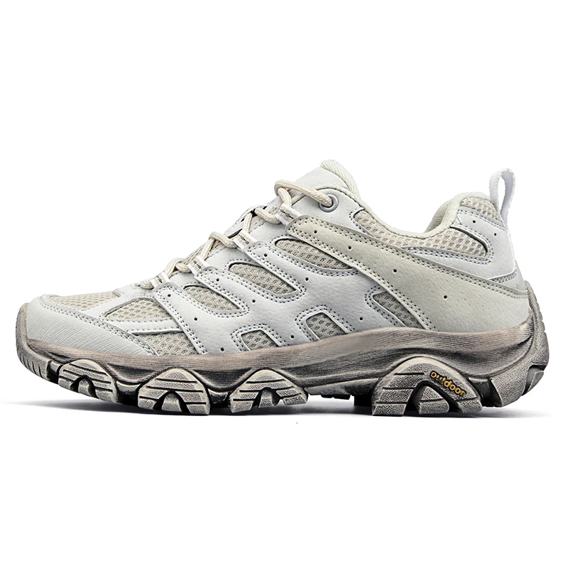 HIKEUP Zapatos de senderismo de caña alta de gran tamaño para hombres y mujeres - Calzado de montañismo de senderismo con soporte de tobillo transpirable - imagen 2