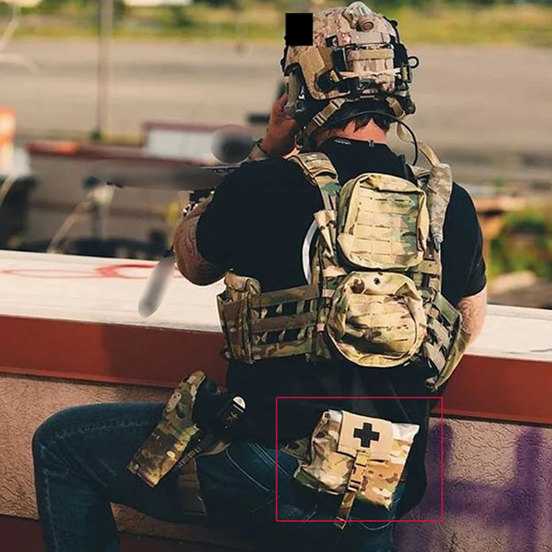 Kit de supervivencia de primeros auxilios táctico elástico, bolsa EMT, riñonera Molle, accesorios de caza - imagen 4