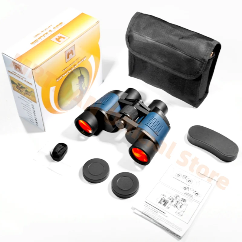Prismáticos de largo alcance para caza y acampada, binoculares de gran potencia de 60x60, telescopio HD de 15000m para turismo