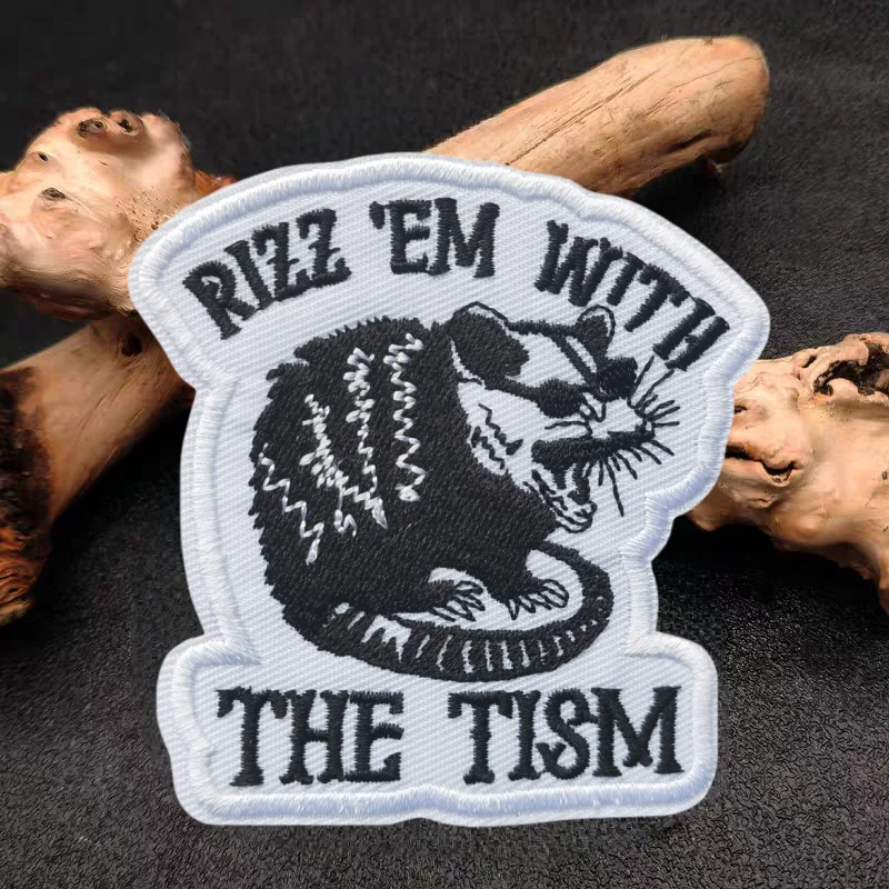 Parche bordado de ratón de dibujos animados, chaleco táctico, insignia de moral con gancho y bucle, pegatinas decorativas para mochila, parches para brazalete para ropa - imagen 2