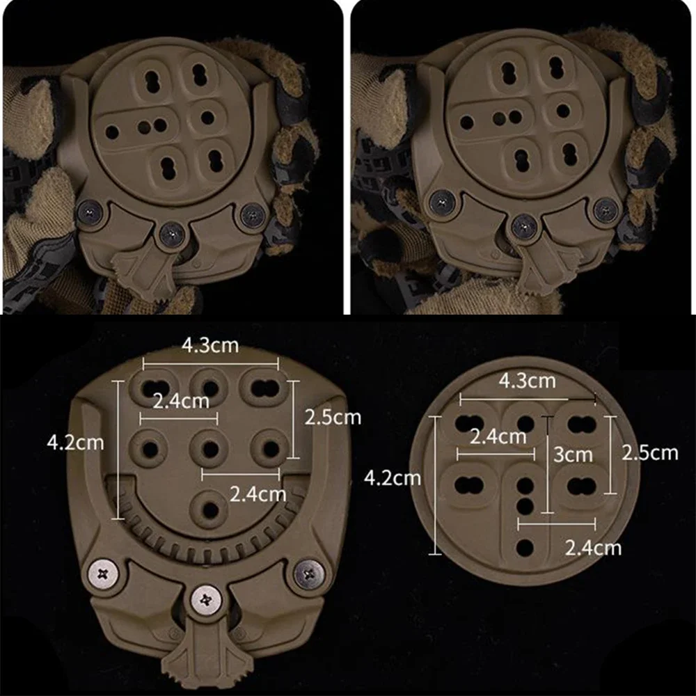 Adaptador de Funda de cuero con pierna caída táctica de caza para Glock 17 M9 P226, kit de bloqueo rápido, equipo de plataforma, base giratoria de 360 grados - imagen 5