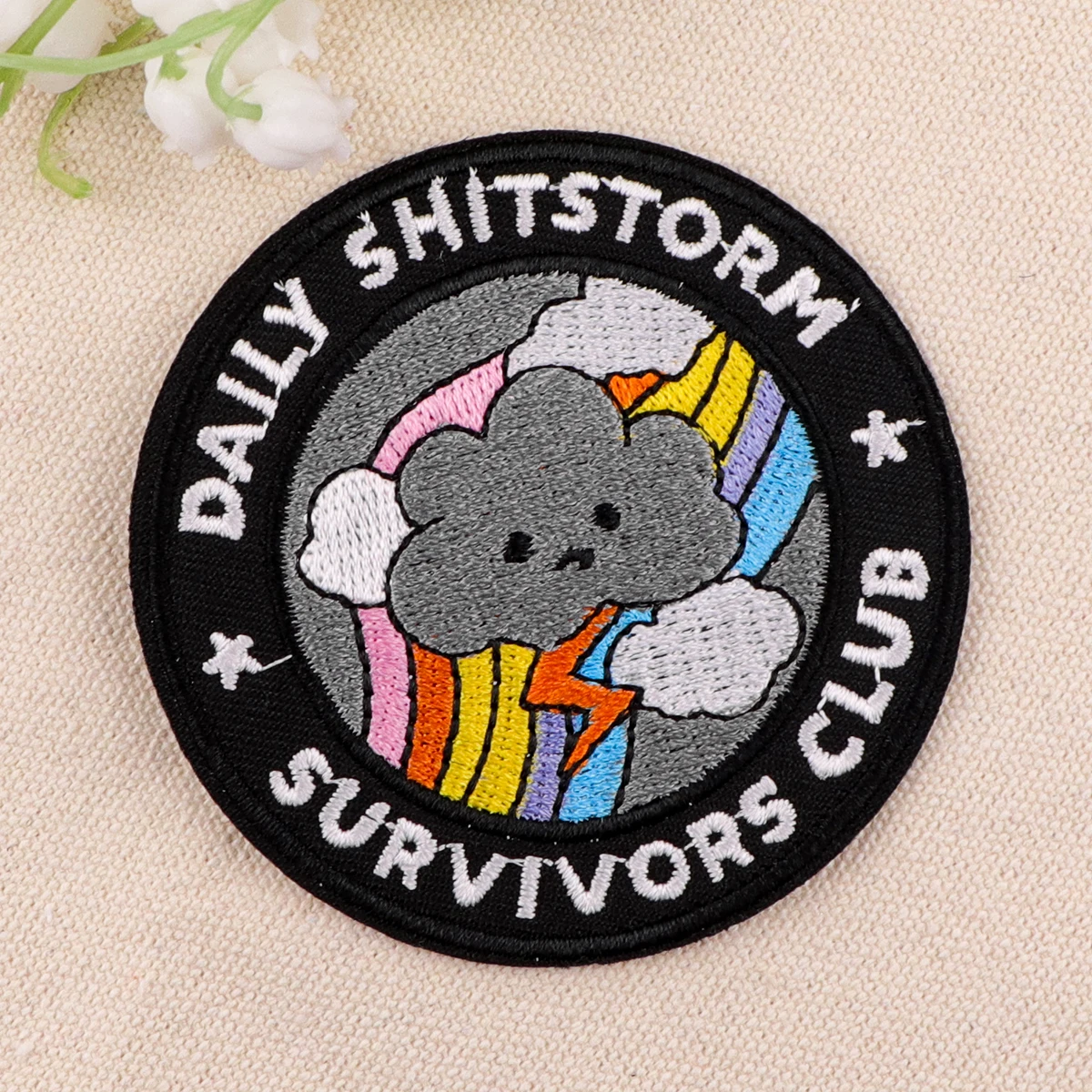 Parche bordado para Club de supervivientes, parches para planchar de arcoíris para ropa, parches termoadhesivos para ropa, insignias para coser DIY - imagen 5