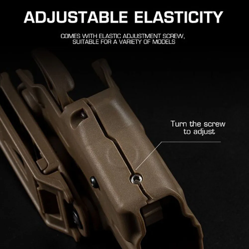 Funda táctica para pistola, funda ajustable para caza al aire libre, tiro, Airsoft, fundas de extracción rápida, equipo de cinturón de combate portátil Universal - imagen 4