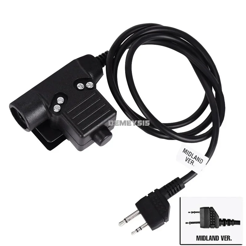 Adaptador de auriculares tácticos U94 PTT Icom / Kenwood / Midland / Motorola Talkabout / auriculares tácticos para teléfono móvil enchufe PTT - imagen 5