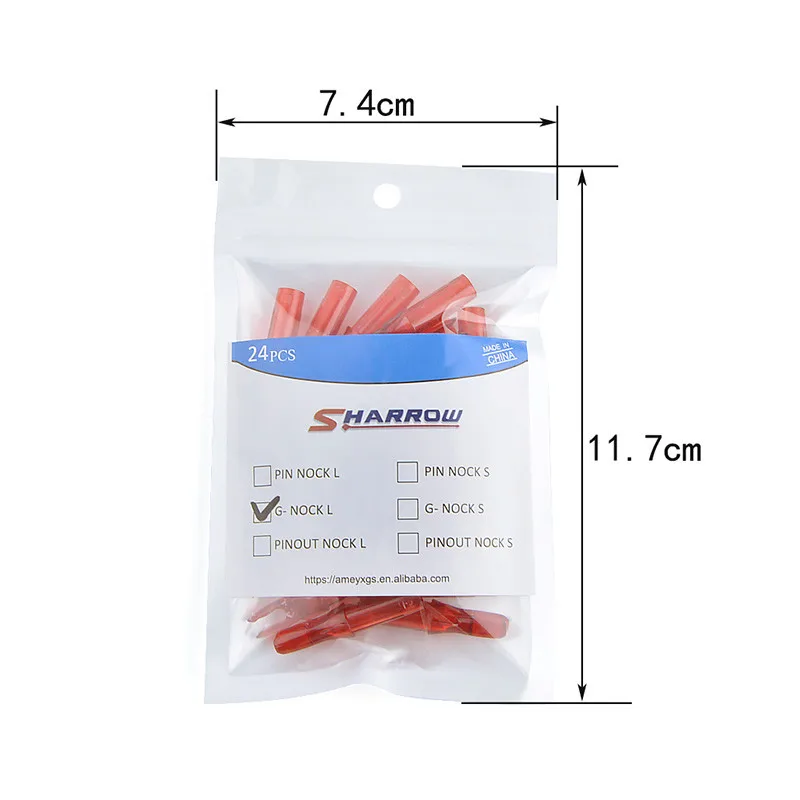 Boquillas de flecha de colores para tiro con arco al aire libre, accesorio de fibra de vidrio de carbono, 6,2mm, 24 unidades - imagen 5