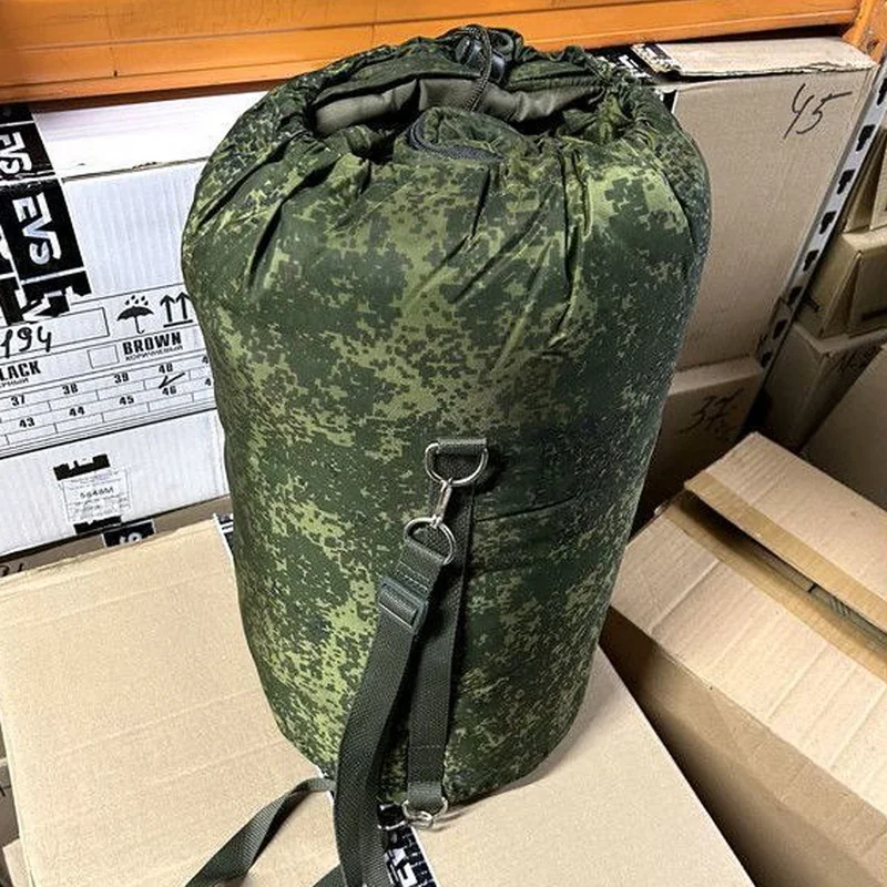 Saco de dormir para clima frío al aire libre con camuflaje EMR táctico, nailon impermeable de alta densidad, ligero para acampar en invierno - imagen 4