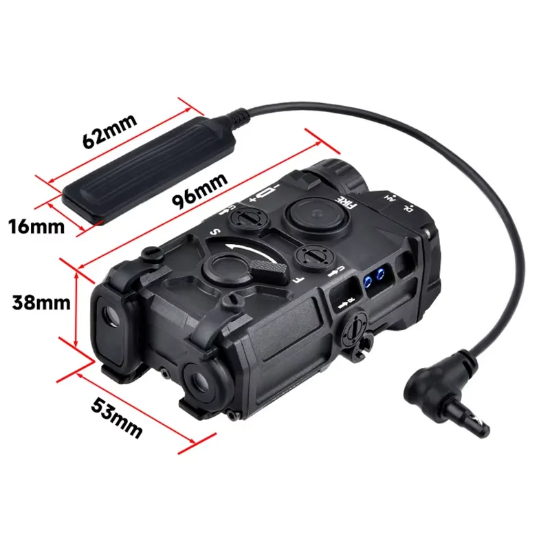 Conjunto Táctico OGL WADSN en Nylon - Funciones Completas Láser rojo + mira IR con modo estroboscópico Compatibilidad con linternas M600C/M300A Interruptor AXON para rieles Mlok/Keymod - imagen 4