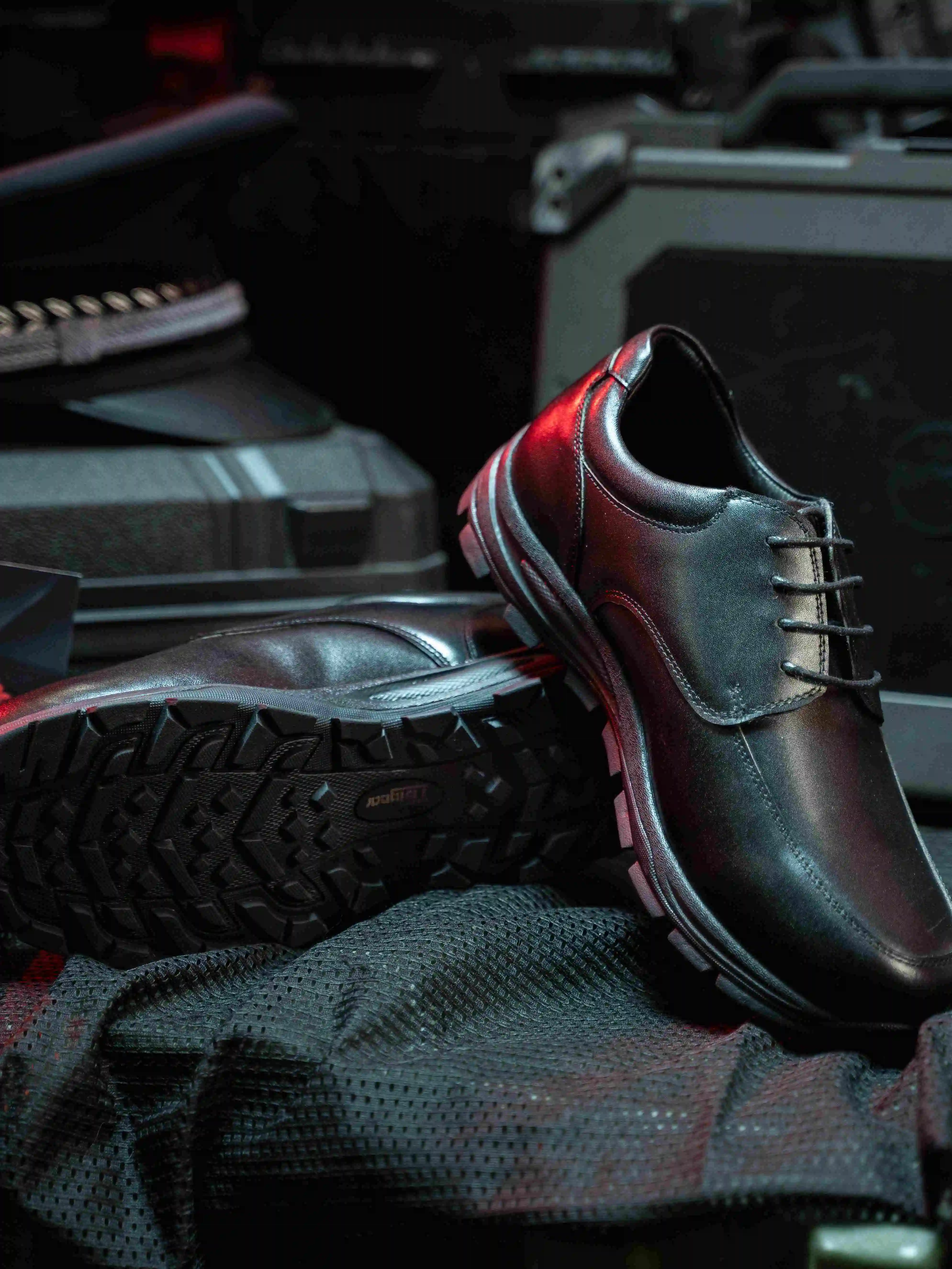 Zapatos de cuero de servicio Ga182, cuero resistente a los pinchazos, cintura baja, capa de cabeza, grano, tácticas transpirables - imagen 3