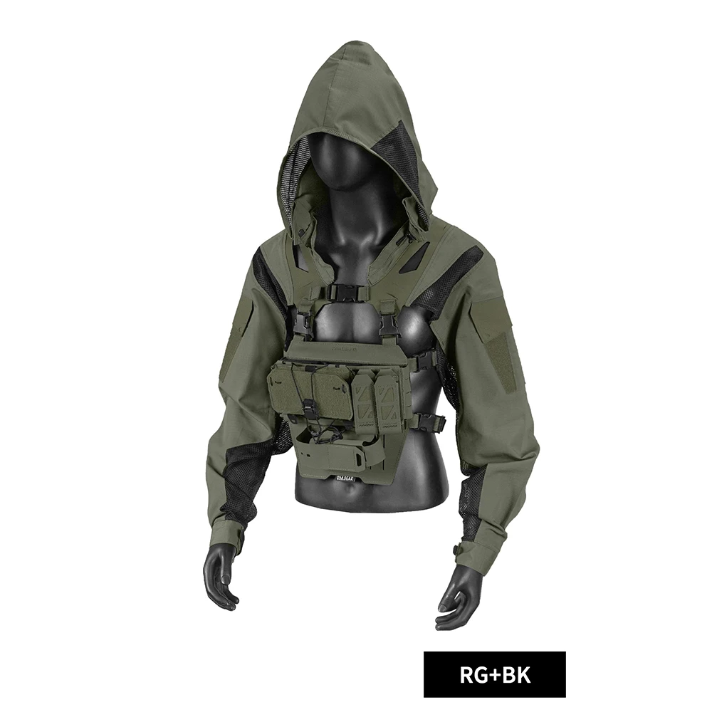 DMGear Original chaqueta de combate táctica con capucha de manga larga con bolsa magnética transpirable cómoda caza Camping deportes al aire libre - imagen 5