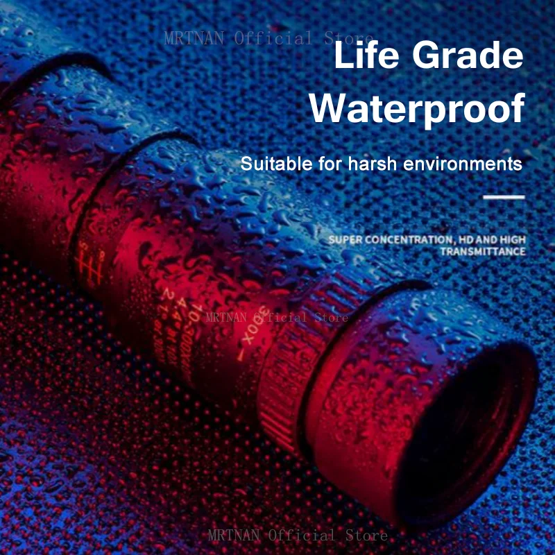 Telescopio Monocular 10-300x40 Mini telescopio con Zoom HD de alta potencia con clip para teléfono Telescopio con Zoom súper teleobjetivo caza Camping - imagen 4