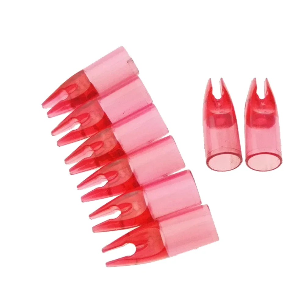 50/100 Uds flecha Nock para OD 8mm flecha eje madera bambú flecha tiro con arco objetivo caza plástico Nock - imagen 4