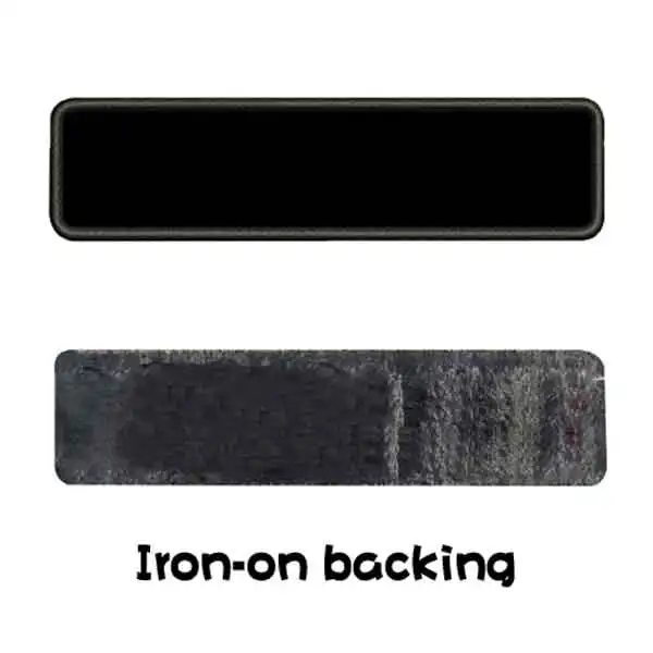 black IRON-ON