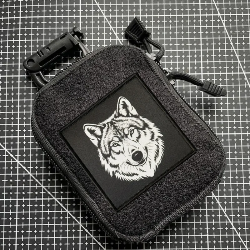 Parche "lobo", tácticas militares, insignia de moral, impresión de gancho y bucle, mochila, accesorios de decoración de ropa, pegatinas, brazalete - imagen 3