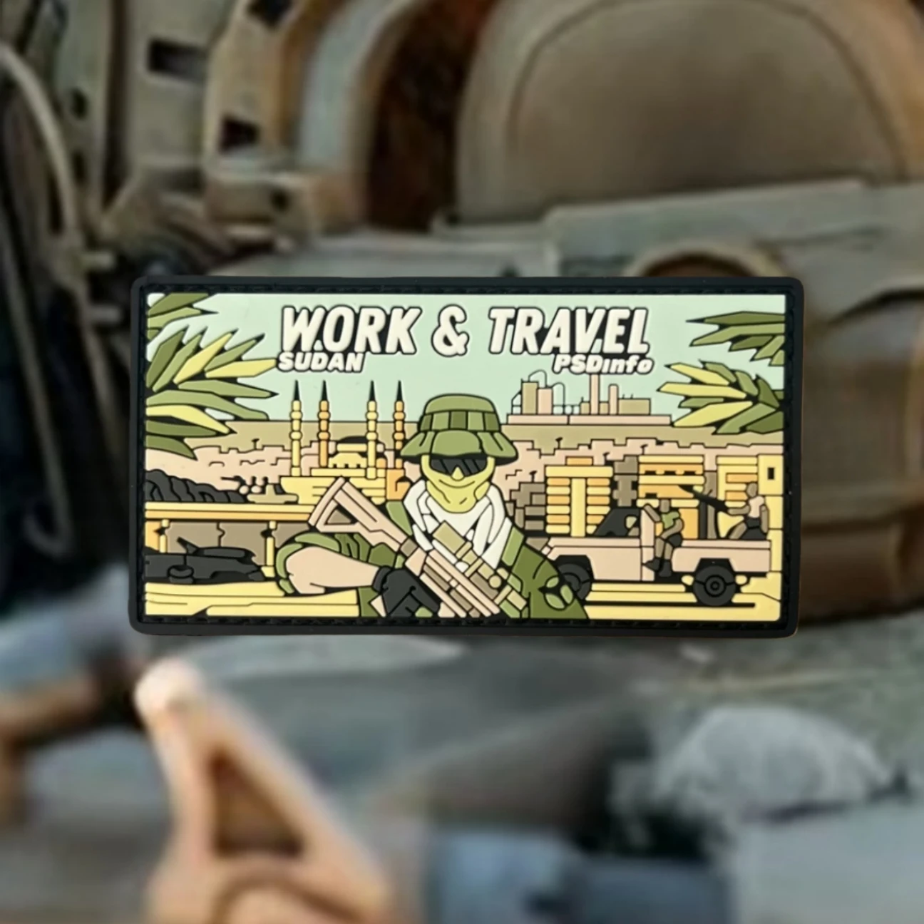 Insignia de moral divertida para trabajo y viaje, parches de PVC para ropa, apliques militares tácticos, gancho y bucle, accesorios para mochila, pegatina - imagen 3