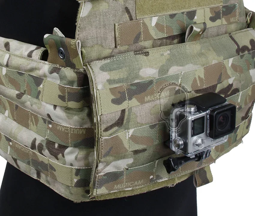 Nuevo Chaleco táctico de aleación, Base plana, soporte Molle para conexión Hero2 3 3+ 4 - imagen 5