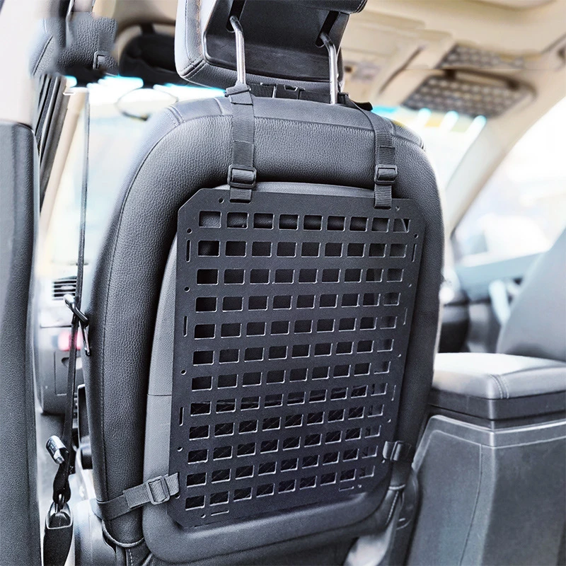 Organizador de asiento trasero de coche, paneles Molle, bolsa de almacenamiento para almacenamiento Modular, ABS, parasol de coche, soporte de cubierta - imagen 4
