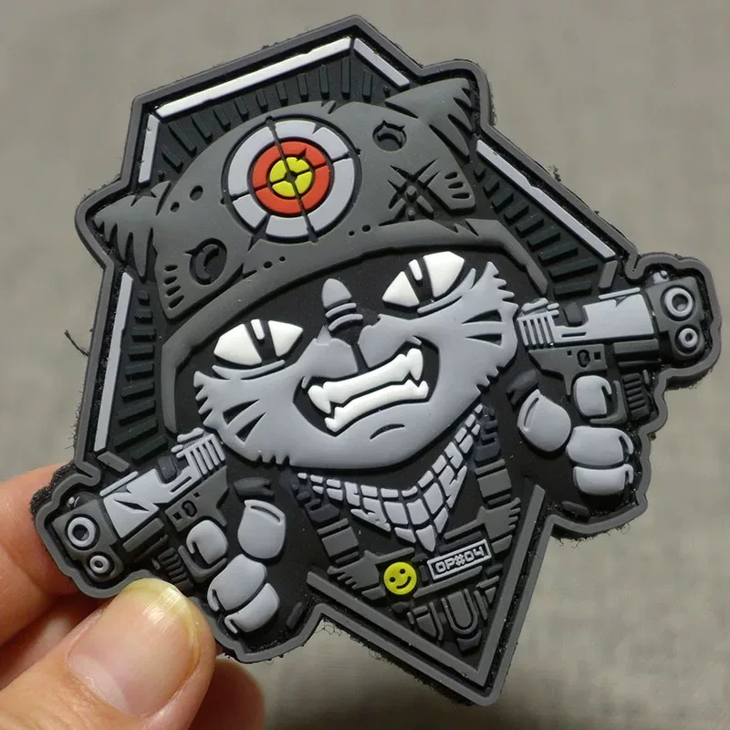 PATCHLAB-insignia de moral de PVC de gato táctico, parche de gancho y bucle, brazalete militar de fuerzas especiales, mochila, pegatinas para casco - imagen 3