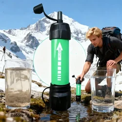 MINI filtro de agua portátil para exteriores para senderismo, acampada y supervivencia de emergencia, purifica la fuente de agua en adelante, emergencia y desastre