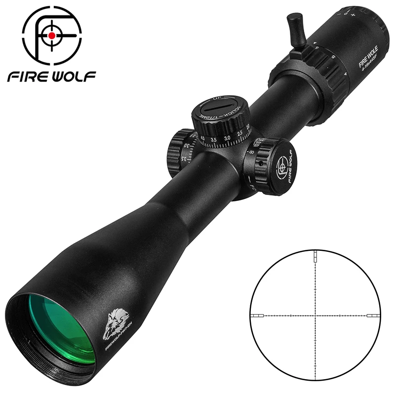 FIRE WOLF 4-16x44 SF alcance para Rifle de caza 30mm 1/10Mil ajuste de torreta con sistema de bloqueo de alta definición con ocular gran angular - imagen 2