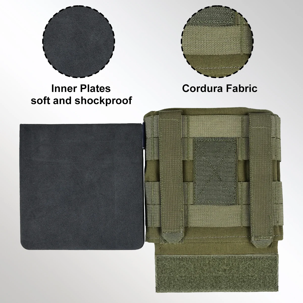 Bolsa de placa lateral táctica para chaleco JPC2.0 AVS Molle, bolsa lateral de camuflaje para caza 35107, equipo táctico, bucle de gancho suave a prueba de golpes - imagen 4