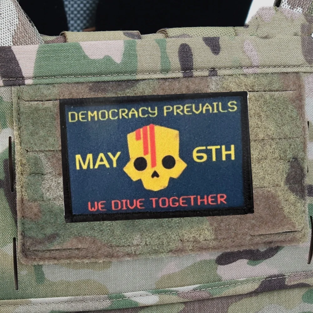 Parches tácticos militares de calavera Death From Above, Parche de gancho y bucle, pegatinas de mochila para insignias de ropa - imagen 2
