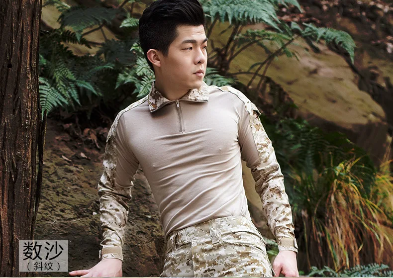 Camiseta de manga larga de las Fuerzas Especiales tácticas para hombres, ropa de abrigo para exteriores, sección delgada, pitón, Camuflaje, entrenamiento - imagen 4