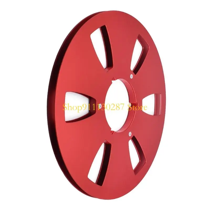 Disco carrete aluminio J1HC 1/4 pulgadas y 10,5 pulgadas para almacenamiento cinta grabación Nab Hub en blanco - imagen 5