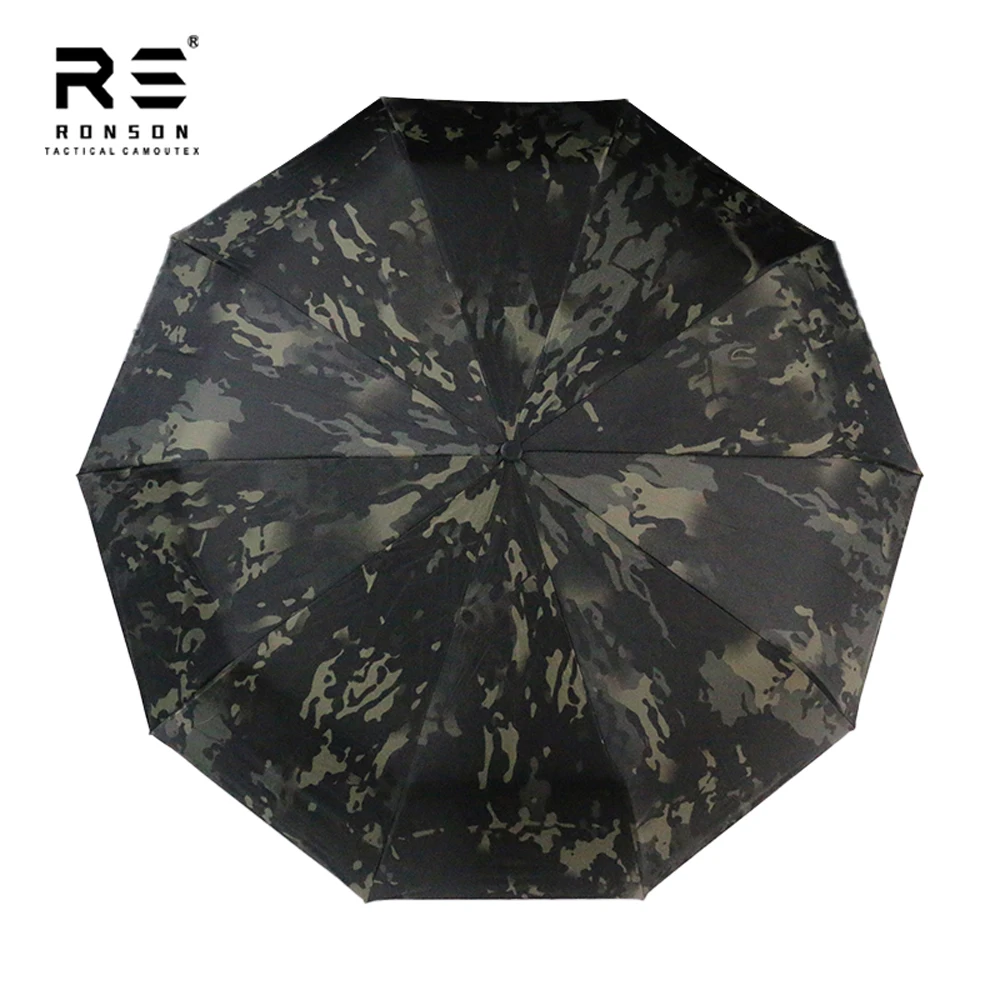 Paraguas plegable reforzado completamente automático del camuflaje IRR del estilo táctico al aire libre - imagen 4