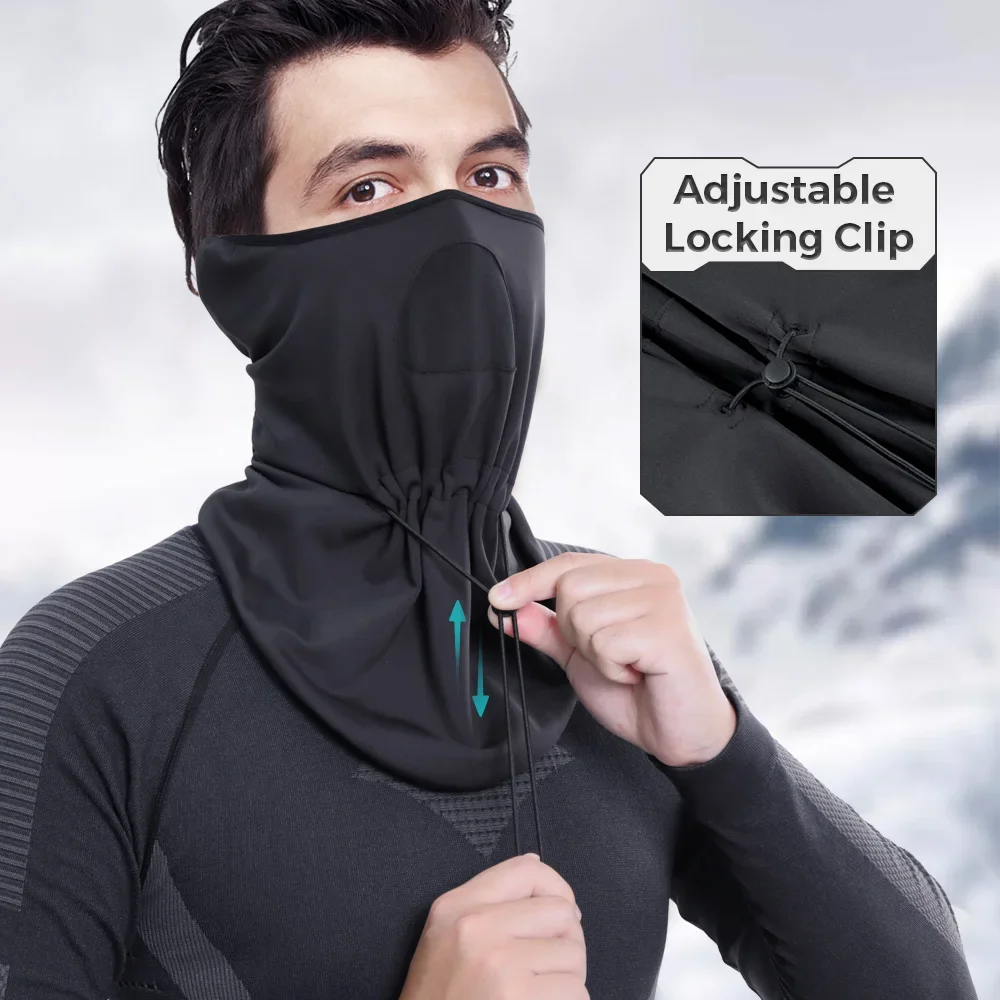 Mascarilla facial para motocicleta, bufanda para el cuello, cubierta para la oreja, transpirable, a prueba de viento, ajustable, media cara, Bandana para montar, accesorio para motocicleta - imagen 2