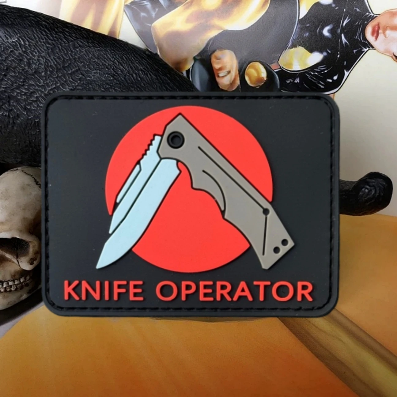 Parche táctico de moral para operador de cuchillos, apliques personalizados del ejército militar, parches de gancho y bucle de PVC 3D para ropa, pegatina para mochila - imagen 4