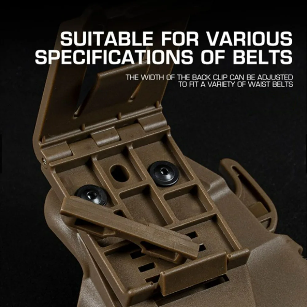 Funda táctica para pistola, funda ajustable para caza al aire libre, tiro, Airsoft, fundas de extracción rápida, equipo de cinturón de combate portátil Universal - imagen 5